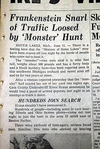 1964 "Dewey Lake Monster" in Michigan...