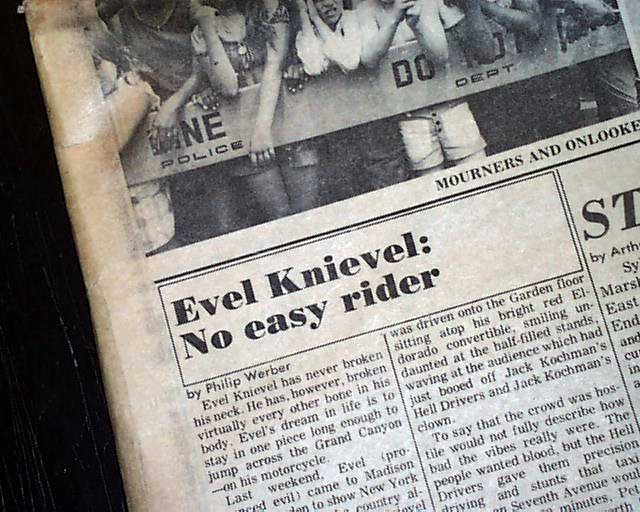 1971 Evel Knievel MSG motocylcle jump stunt... - RareNewspapers.com