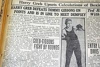 1922 Harry Greb vs. Tommy Gibbons boxing fight....