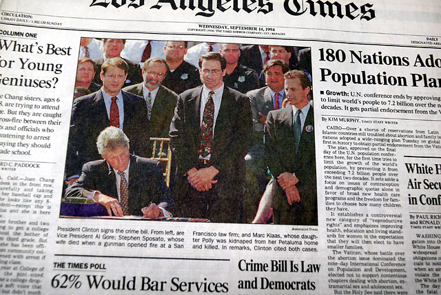 1994 Crime Act sign by President Clinton...