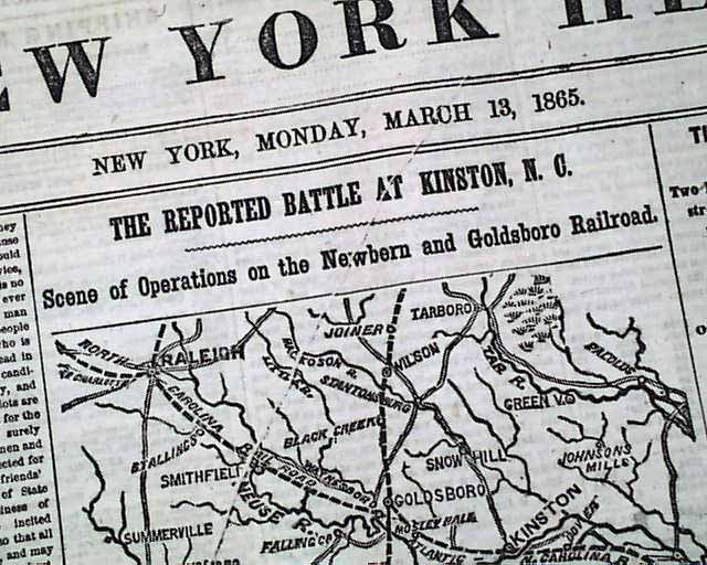 Civil War map of Kinston, North Carolina...