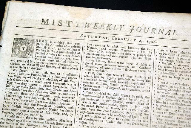 London news from 1728...