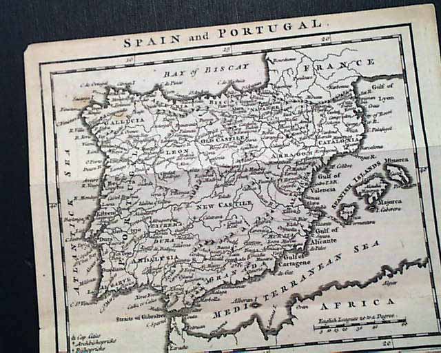 Map of Spain & Portugal... New colony of Georgia.. Judaica... Franklin's lightning rod....
