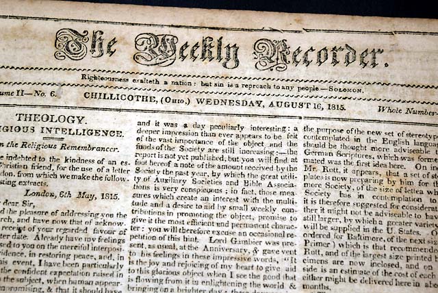 Very early from Ohio...   The Battle of Waterloo...