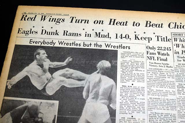 Philadelphia Eagles win 1949 NFL football championship...
