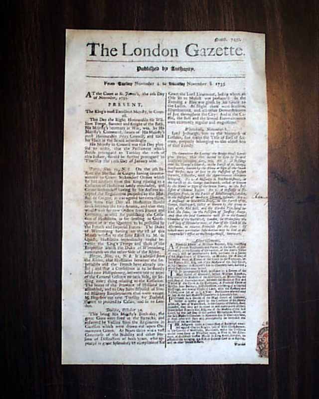 World's Oldest NEWSPAPER 1735 Gazette 270 YEARS OLD... - RareNewspapers.com