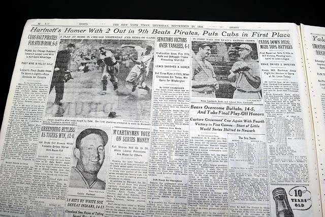1938 "Homer in the Gloamin" Chicago Cubs...