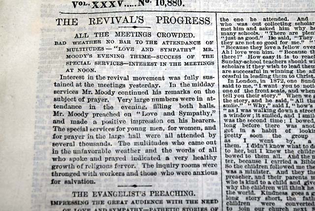 Evangelist Dwight L. Moody 1876 sermon...