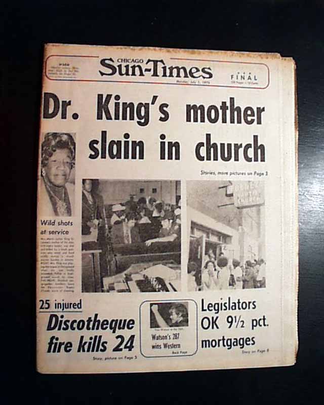 Martin Luther King Jr.'s mother slain... - RareNewspapers.com