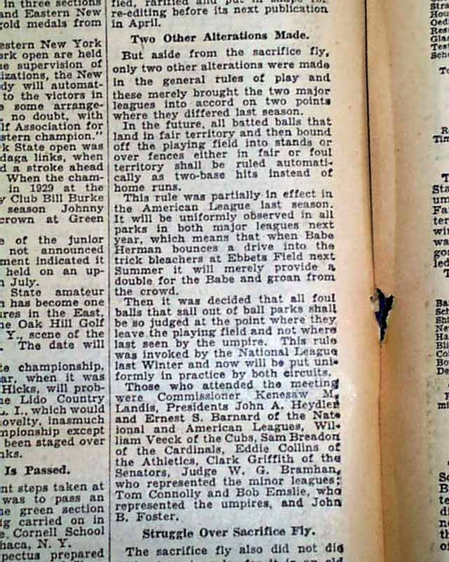 Major League Baseball rule changes...