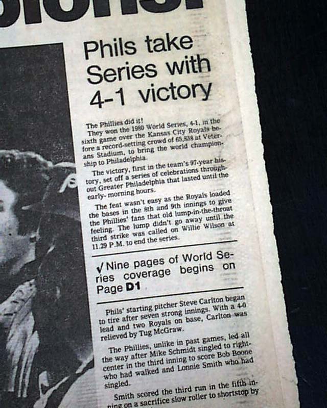 October 21, 1980: Phillies win their first World Series championship –  Society for American Baseball Research