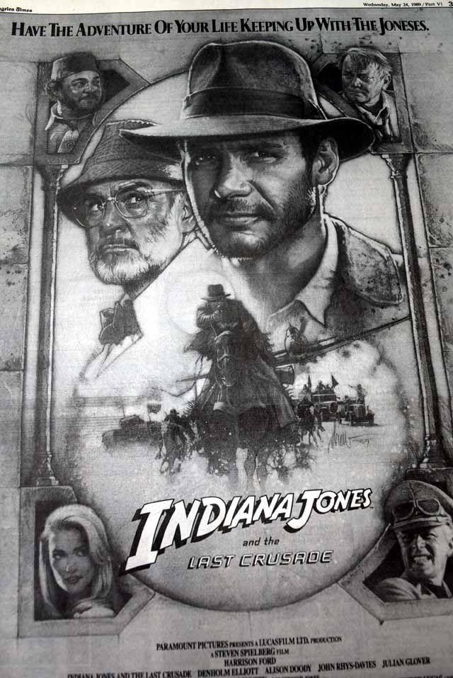 Review & premiere of "Indiana Jones and the Last Crusade", in a Los Angeles newspaper...