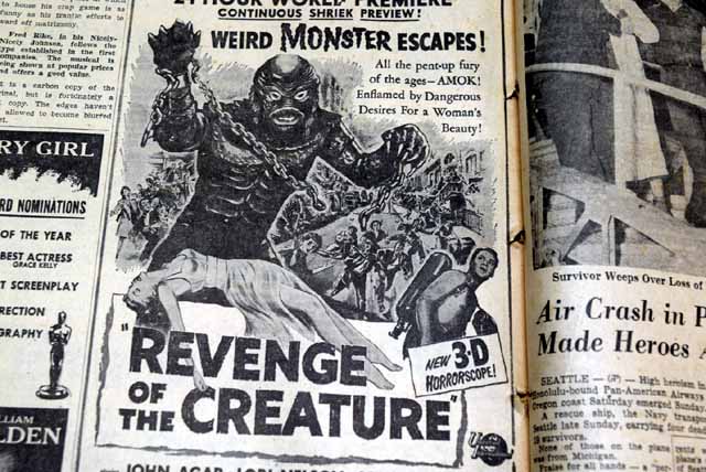 1955 "Revenge of the Creature" opening day ad...