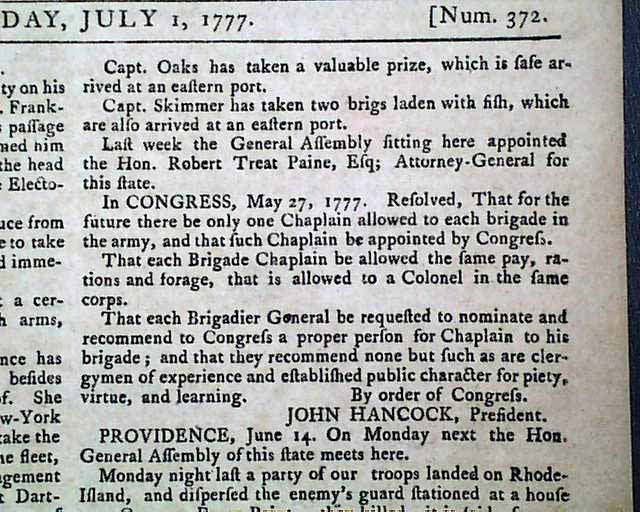 Documents signed by George Washington and John Hancock...