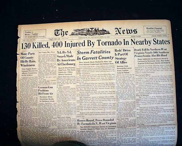 1944 tornadoes in West Virignia and Pennsylvania...
