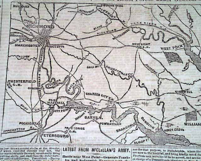 Battle of Eltham's Landing w/ map.... - RareNewspapers.com