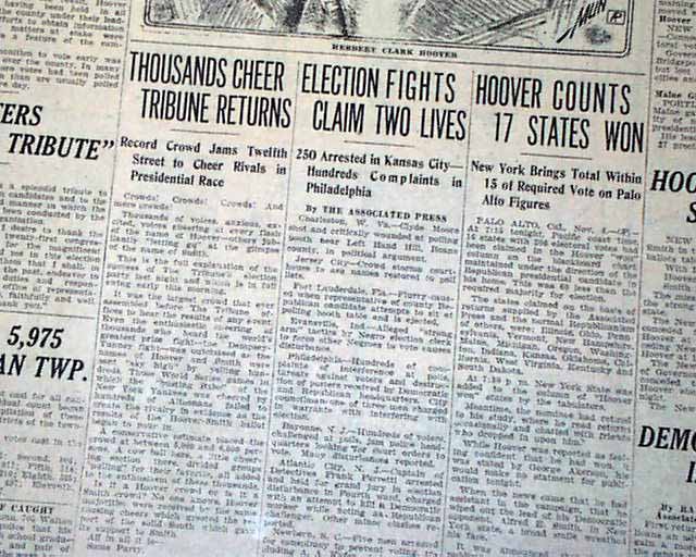 Herbert Hoover Elected President... - RareNewspapers.com