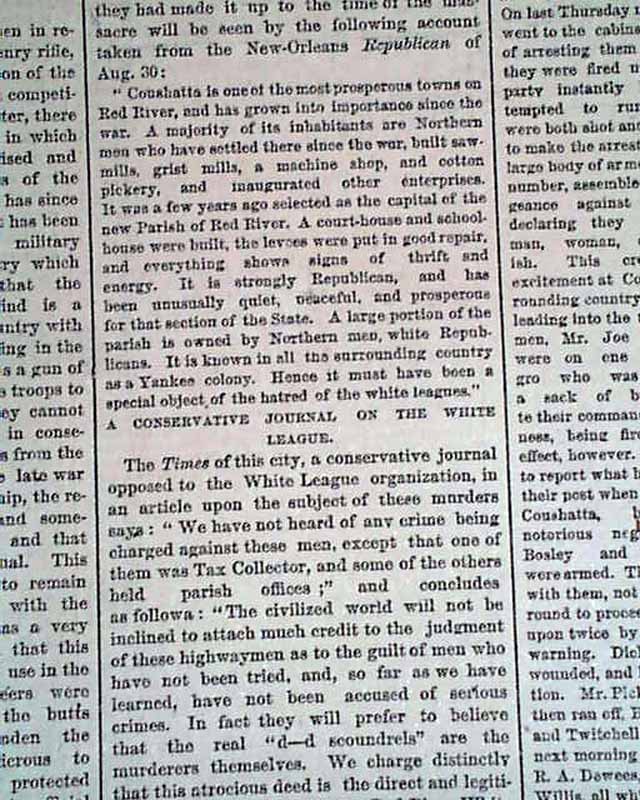 Coushatta massacre... Red River Parish, Louisiana...