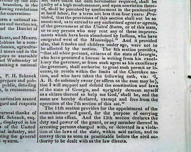 Historic court case vs. the Cherokee Indian nation