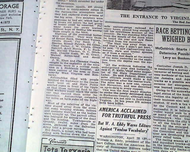 1938 Grundy, Virginia coal mine explosion.....