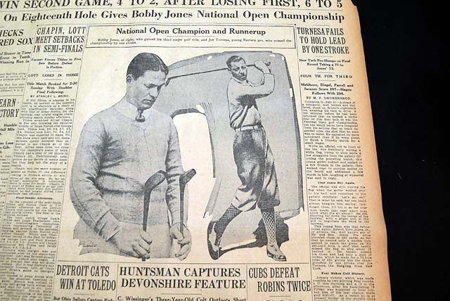 Bobby Jones wins the 1926 U.S. Open...