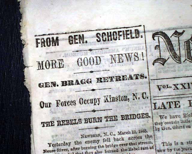 Battle of Wyse Fork... Kinston, North Carolina...