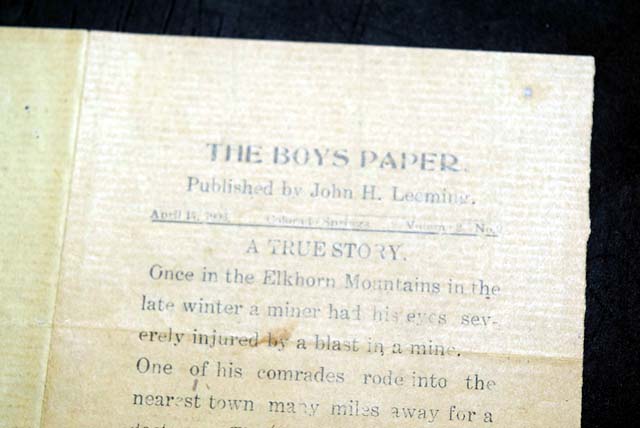One of the smallest newspapers ever printed?