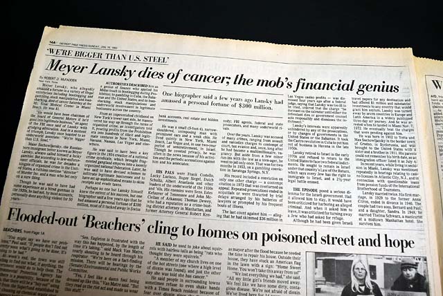 Meyer Lansky's death w/ famous quote...