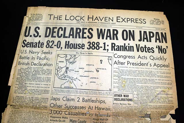 America enters World War II...