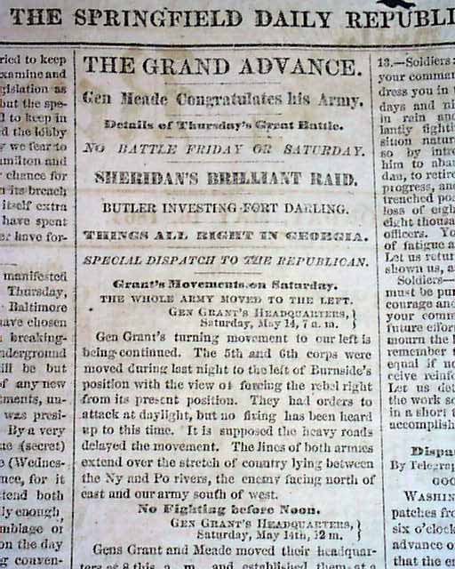 1864 Springfield MA Newspaper.... - RareNewspapers.com