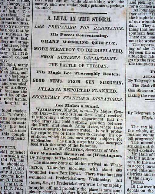 1864 Springfield MA Newspaper....