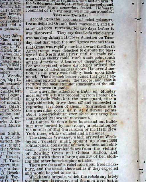 1864 Springfield MA Newspaper....