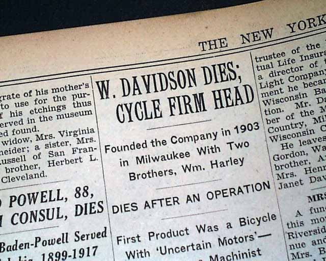 harley davidson founders