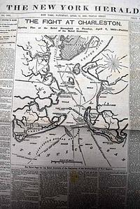 Huge Civil War map on the front page...