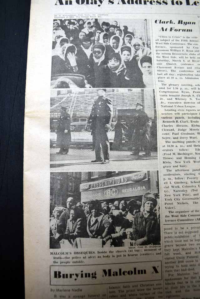 Malcolm X's 1965 funeral in NYC...