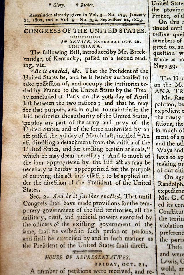 Nice content concerning the Louisiana Purchase...