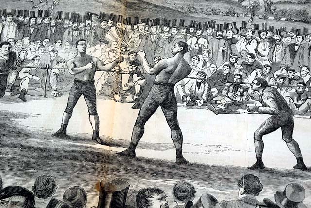 First world championship boxing match: Heenan vs. Sayers...