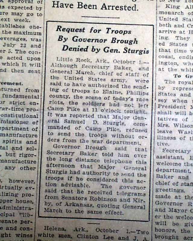 1919 Elaine AR race riot massacre....