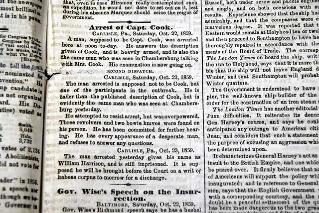 The Harper's Ferry raid, and more...