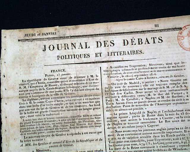 1817 Paris France.... -