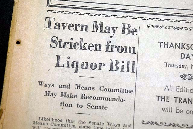 End of U.S. Prohibition nears in 1933...