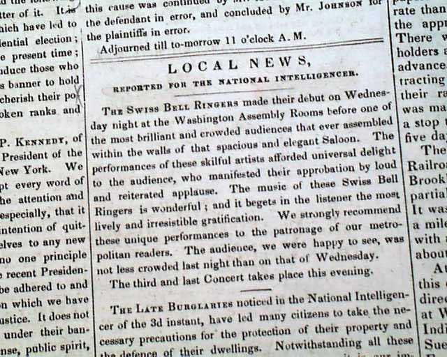 The famous Swiss Bell Ringers... P.T. Barnum...