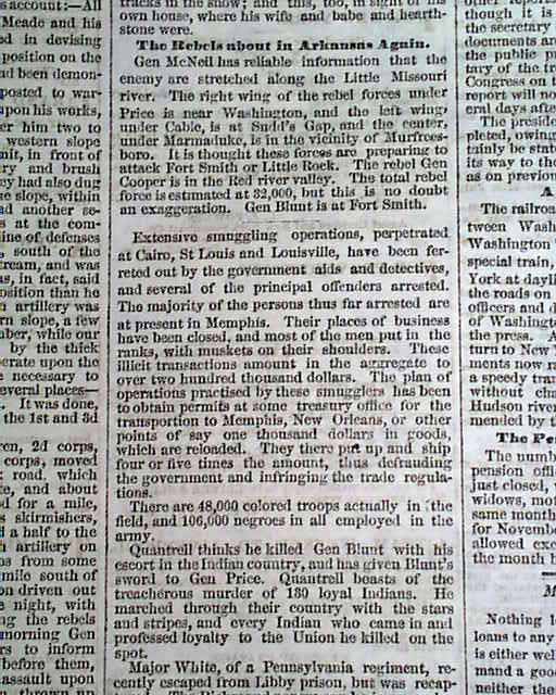 1863 Springfield MA Newspaper....