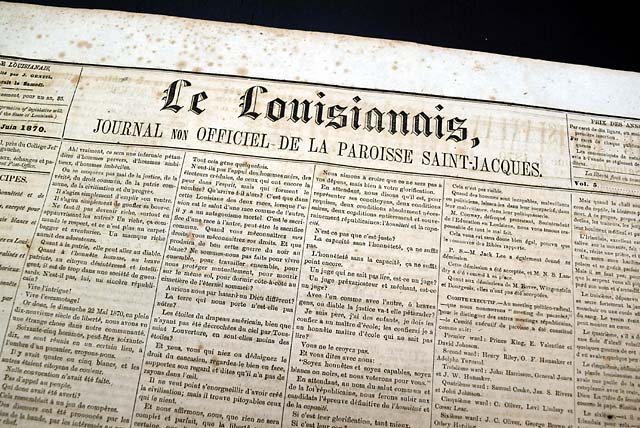 Scarce French-English newspaper from Louisiana...