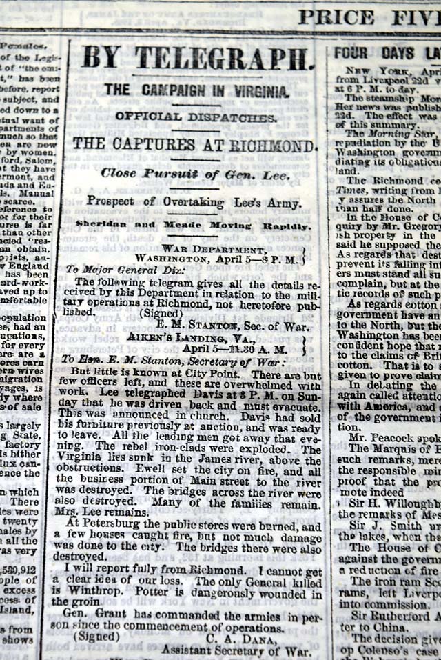 In close pursuit of Robert E. Lee...