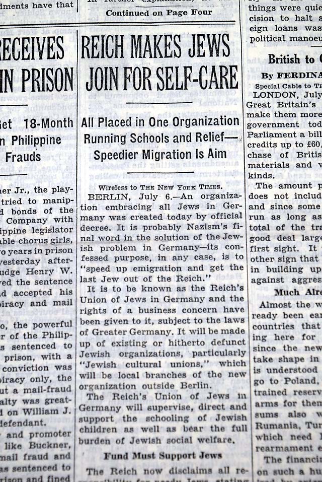 1939 Jewish Holocaust... Jews segregated....