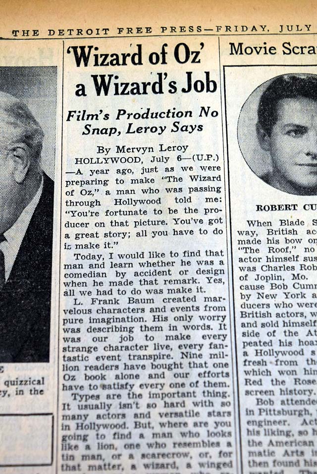 1939 Pre-"The Wizard of Oz" film premiere...