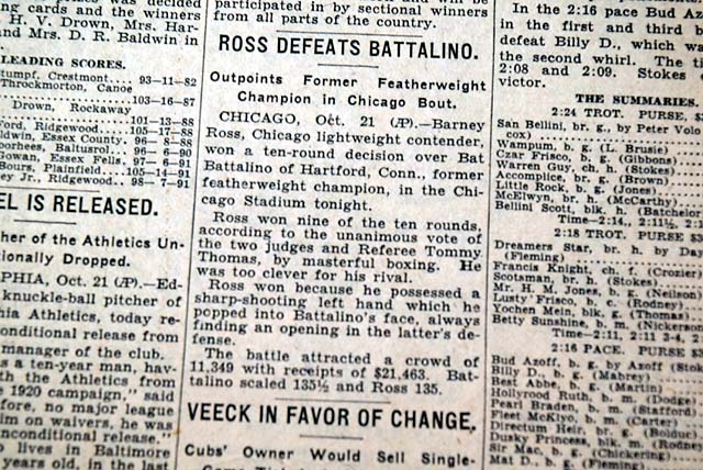 1932 Jewish boxer Barney Ross...