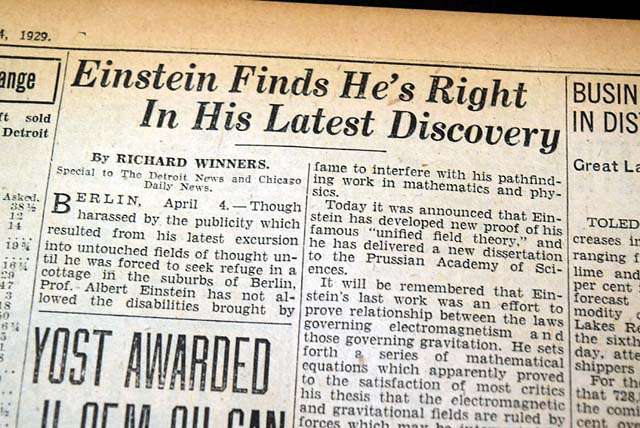 Albert Einstein & his "Unified Field Theory"...
