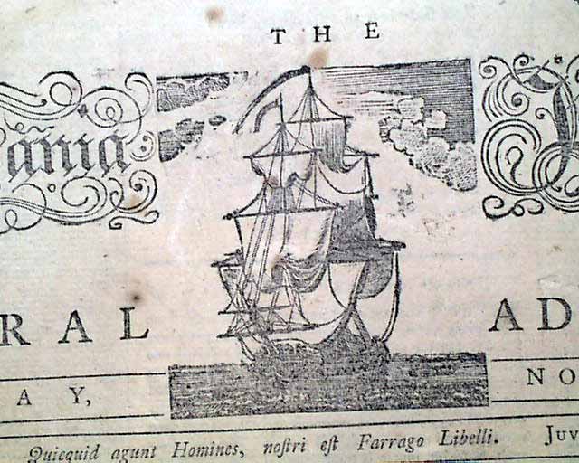 Colonial Pennsylvania... nice masthead & a supplement...